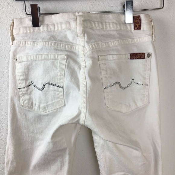 7 For All Mankind Womens Jeans, White Size 24 - Picture 5 of 8